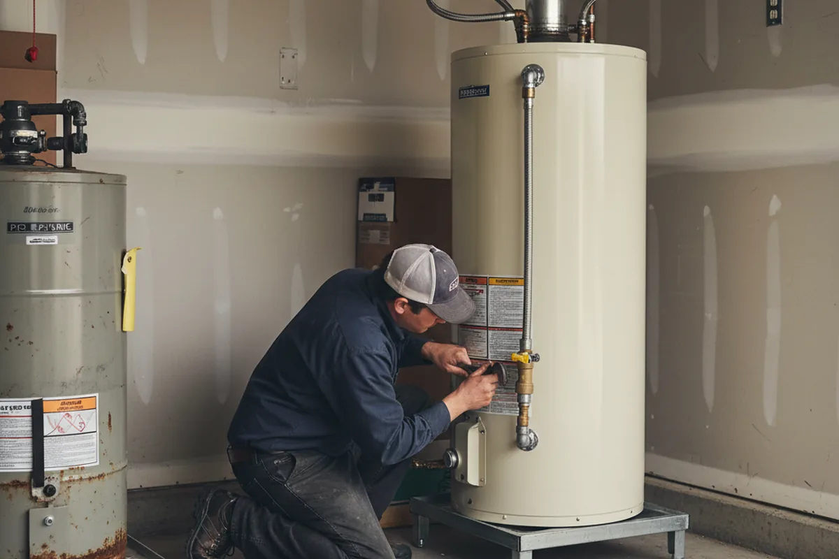 Water heater and shutoff valve replacement in Kingston